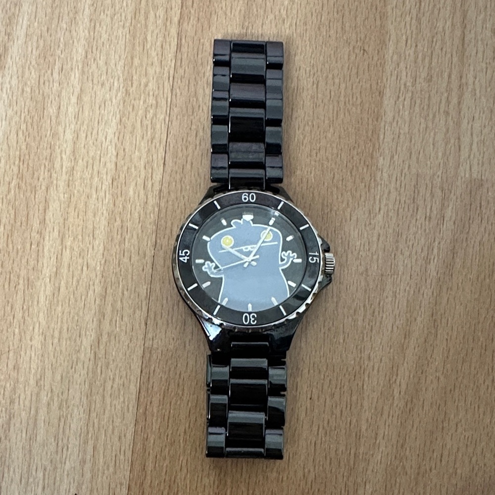 Black Analog Watch - Ugly Doll branding
